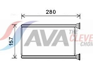 JEA6069 AVA Радіатор опалювача салону